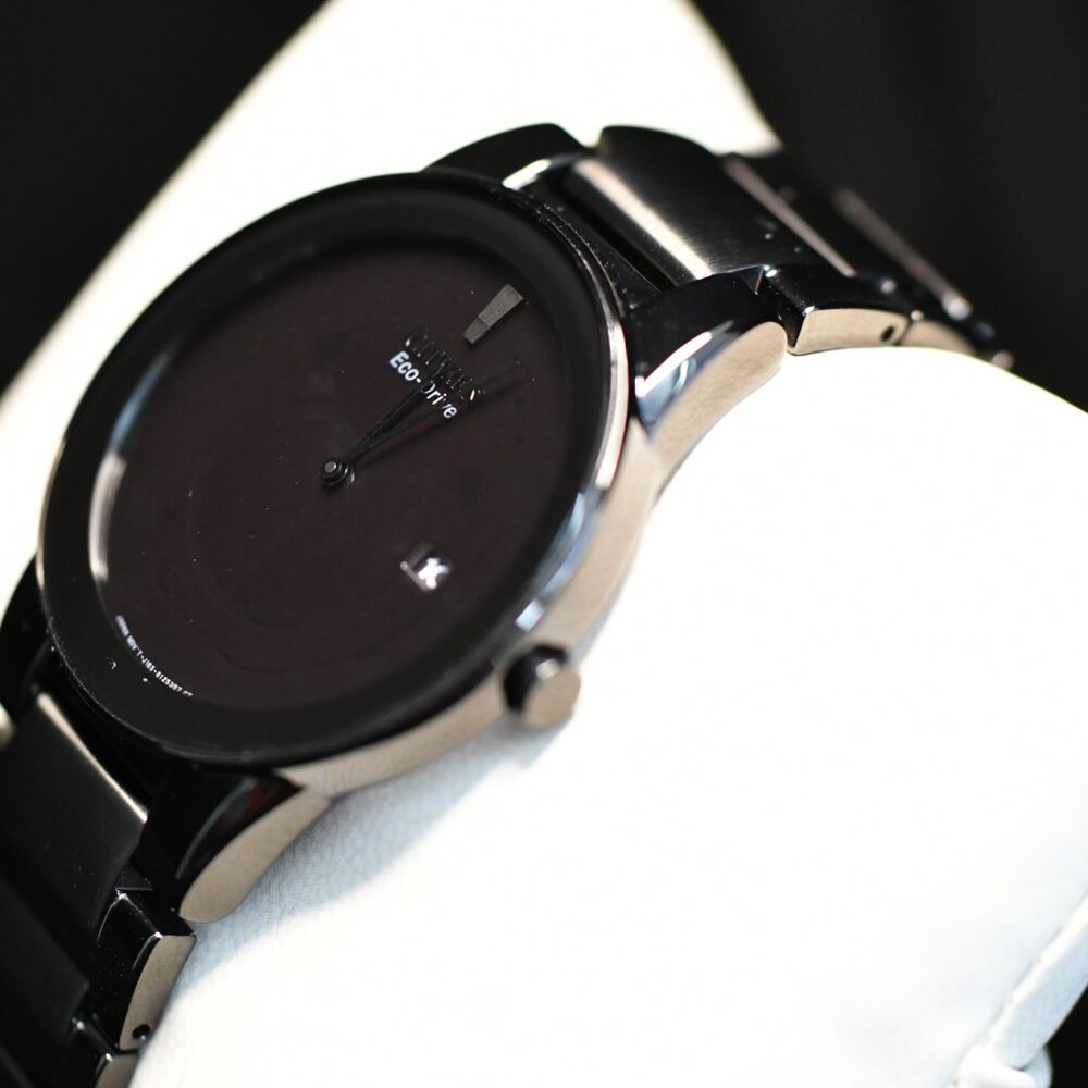 Citizen Eco-Drive Axiom J165-S086892 40mm Black Out Men's Watch - Picture 6 of 11